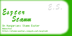 eszter stamm business card